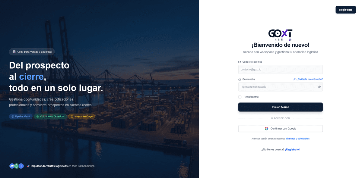 Screenshot de GOxT CRM